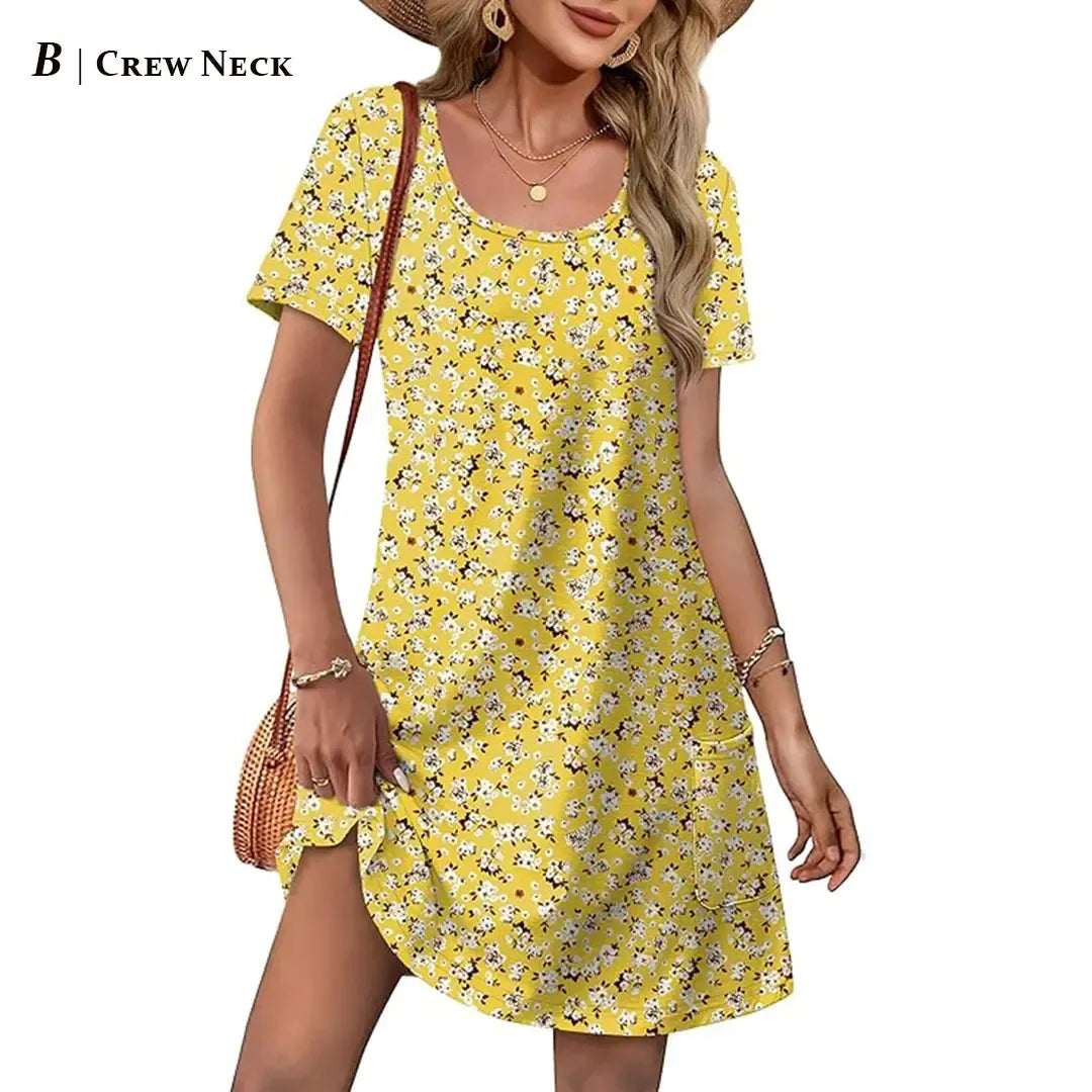 Special Sale♥️Summer Dress Dresses for Women 2026 Casual Summer V Neck Wedding Guest Dress Short Sleeve Fashion Beach Vacation Clothes