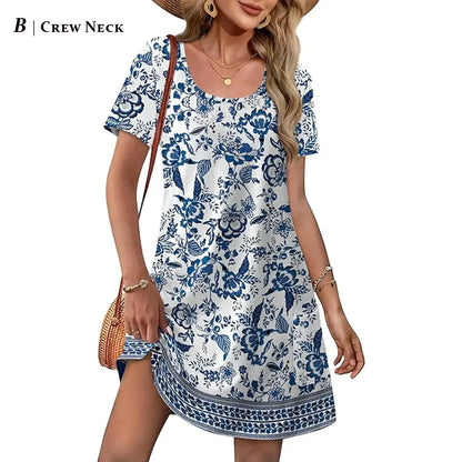 Special Sale♥️Summer Dress Dresses for Women 2026 Casual Summer V Neck Wedding Guest Dress Short Sleeve Fashion Beach Vacation Clothes
